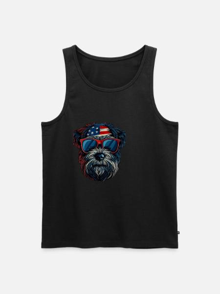 Havanese with American Sunglasses - Men's Premium Organic Tank Top - black