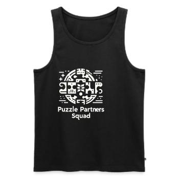 Puzzle Partners Squad - Männer Premium Bio Tank Top - Schwarz - Vorne - AI Model Male 178 light (178cm)