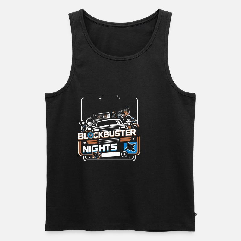 Blockbuster Nights - Männer Premium Bio Tank Top - Schwarz