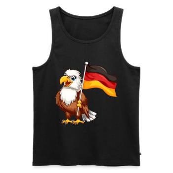 Deutschland Adler Germany Flag Eagle Fußball - Männer Premium Bio Tank Top - Schwarz - Vorne - Michal (187cm)