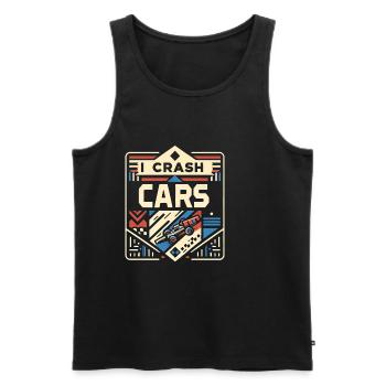 I Crash Cars 10 - Männer Premium Bio Tank Top - Schwarz - Vorne - AI Model Male 178 light (178cm)