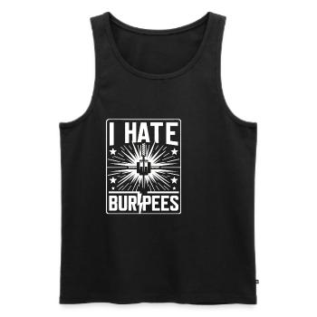 I Hate Burpees 12 - Men's Premium Organic Tank Top - black - Front - AI Model Male 178 light (178cm)