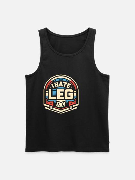 I Hate Leg Day 28 - Men's Premium Organic Tank Top - black