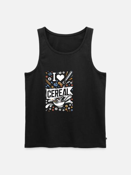I Love Cereal 14 - Men's Premium Organic Tank Top - black