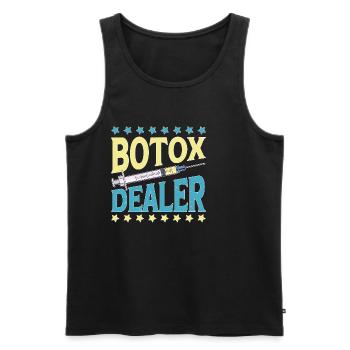 Revendeur de Botox 11 - Débardeur bio Premium Homme - noir - Devant - Michal (187cm)