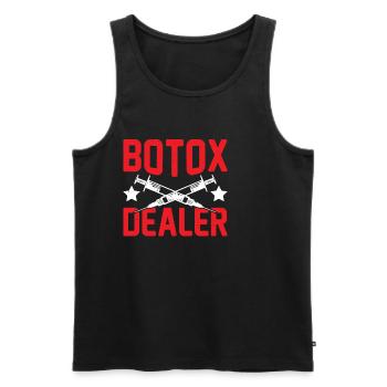 Revendeur de Botox 12 - Débardeur bio Premium Homme - noir - Devant - Michal (187cm)