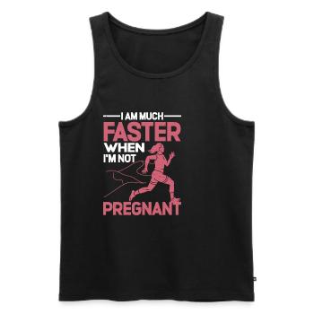 I Am Much Faster When I'm Not Pregnant 26 - Men's Premium Organic Tank Top - black - Front - Michal (187cm)