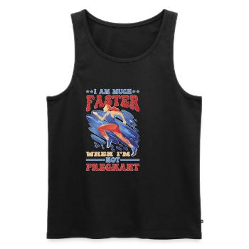 I Am Much Faster When I'm Not Pregnant 25 - Men's Premium Organic Tank Top - black - Front - Michal (187cm)