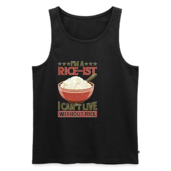 I'm A Rice-ist I Can't Live Without Rice 6 - Männer Premium Bio Tank Top - Schwarz - Vorne - Michal (187cm)