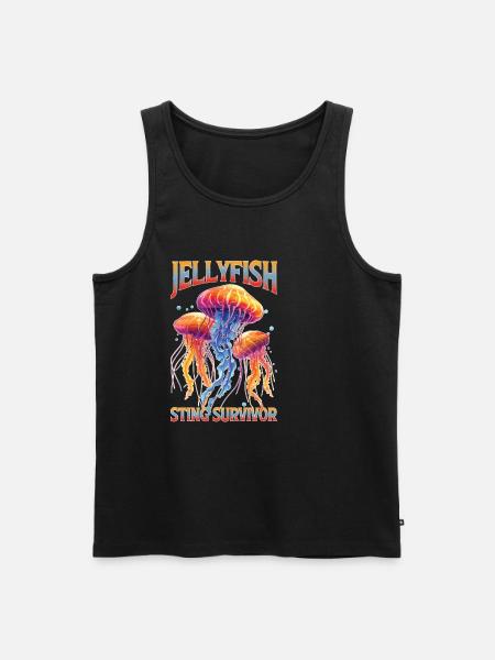 Jellyfish Sting Survivor 20 - Men's Premium Organic Tank Top - black