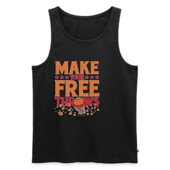 Make Your Free Throws 5 - Men's Premium Organic Tank Top - black - Front - AI Model Male 178 light (178cm)