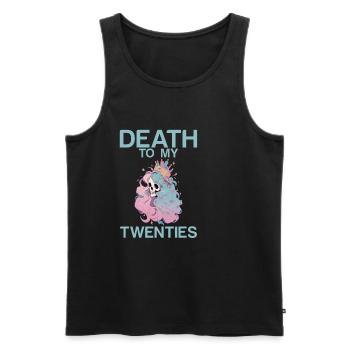 Death To My Twenties 2 - Männer Premium Bio Tank Top - Schwarz - Vorne - AI Model Male 178 light (178cm)