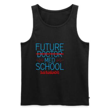 Future Med School Survivor 4 - Men's Premium Organic Tank Top - black - Front - AI Model Male 178 light (178cm)