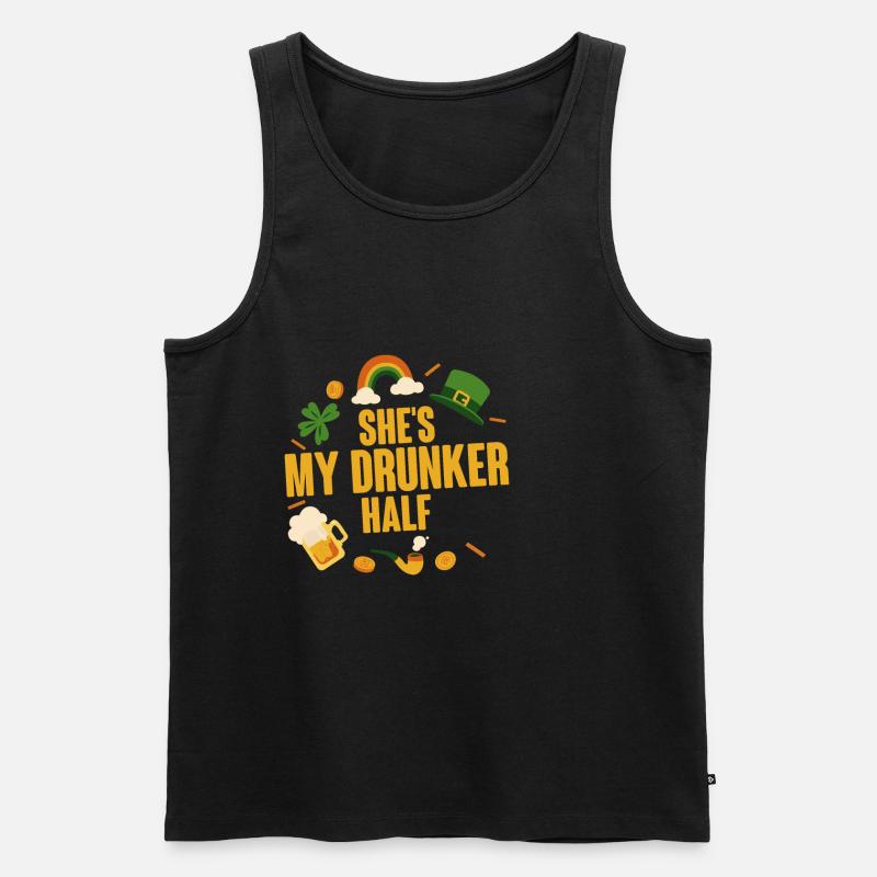 She's My Drunken Half 2 - Männer Premium Bio Tank Top - Schwarz