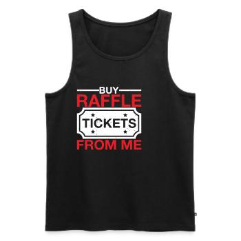 Buy Raffle Tickets From Me 6 - Men's Premium Organic Tank Top - black - Front - Michal (187cm)