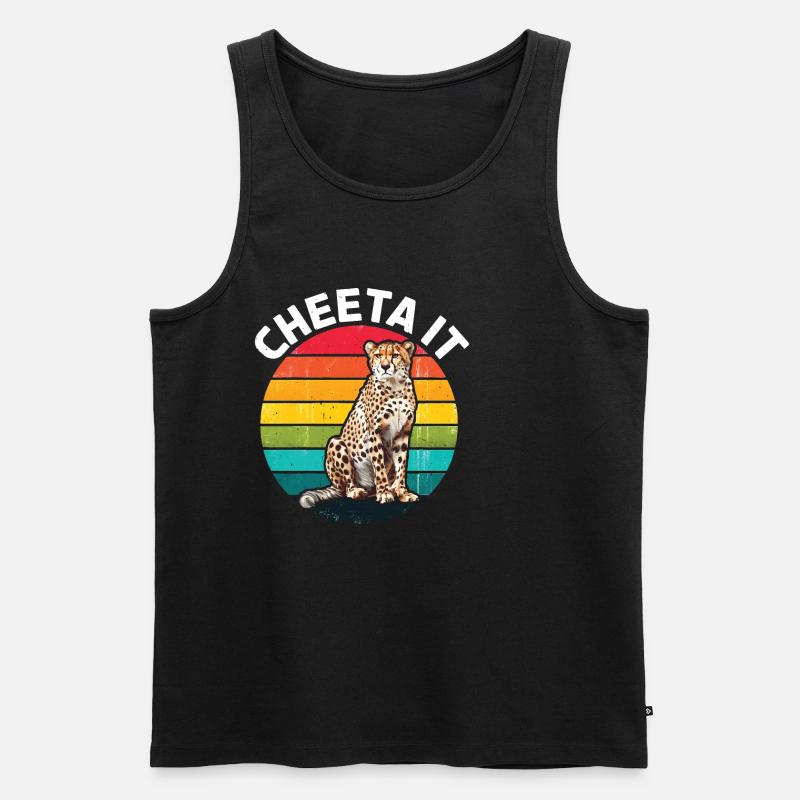 Cheeta It - Männer Premium Bio Tank Top - Schwarz