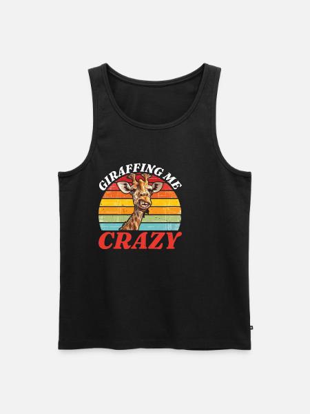 Giraffing Me Crazy - Männer Premium Bio Tank Top - Schwarz