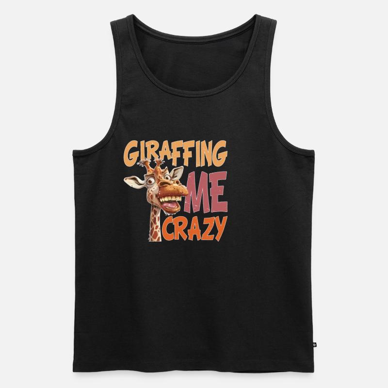 Giraffing Me Crazy 2 - Männer Premium Bio Tank Top - Schwarz