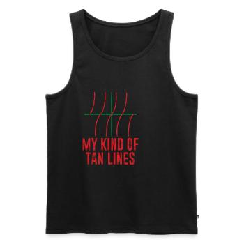 My Kind Of Tan Lines 3 - Men's Premium Organic Tank Top - black - Front - AI Model Male 178 light (178cm)