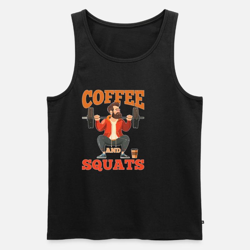 Café Et Squats 14 - Débardeur bio Premium Homme - noir