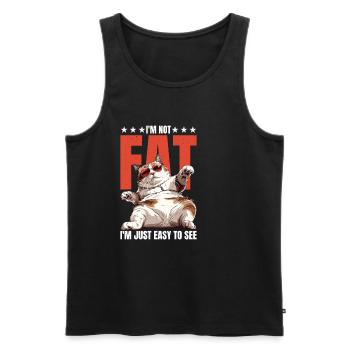 I'm Not Fat, I'm Just Easy To See 62 - Men's Premium Organic Tank Top - black - Front - Michal (187cm)