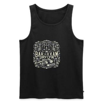 Survivant de l’examen du barreau 11 - Débardeur bio Premium Homme - noir - Devant - Michal (187cm)