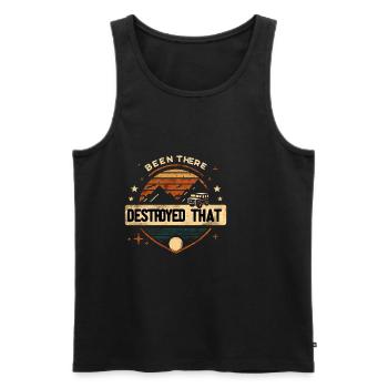 Been There Destroyed That 16 - Männer Premium Bio Tank Top - Schwarz - Vorne - AI Model Male 178 light (178cm)