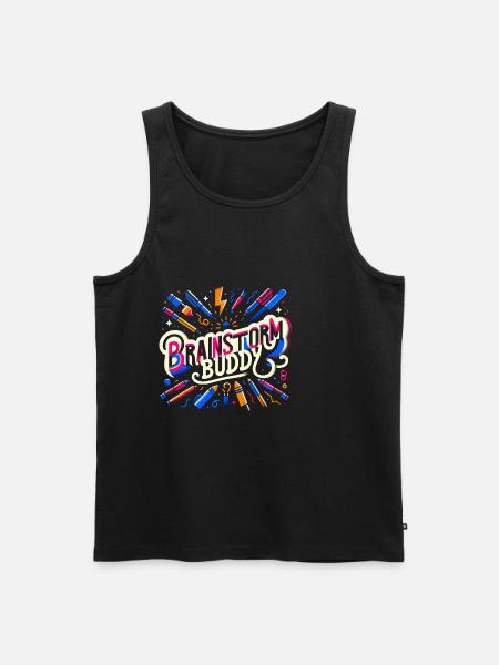 Brainstorm Buddy 10 - Men's Premium Organic Tank Top - black