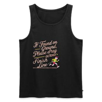 If On Ground Please Drag Across Finish Line 7 - Männer Premium Bio Tank Top - Schwarz - Vorne - AI Model Male 178 light (178cm)