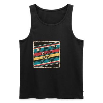 I'm Not Fat, I'm Just Easy To See 53 - Men's Premium Organic Tank Top - black - Front - Michal (187cm)