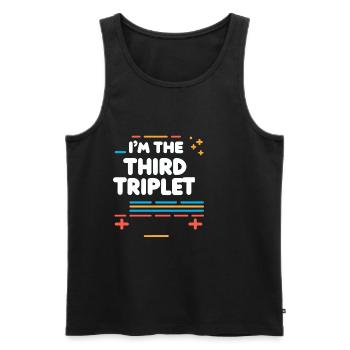 Je suis le troisième triplet 5 - Débardeur bio Premium Homme - noir - Devant - Michal (187cm)