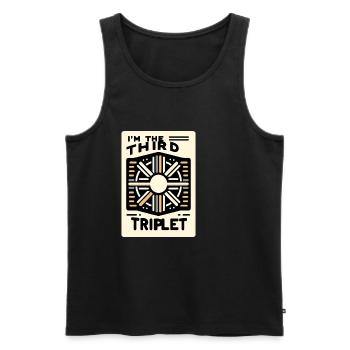Je suis le troisième triplet 6 - Débardeur bio Premium Homme - noir - Devant - Michal (187cm)