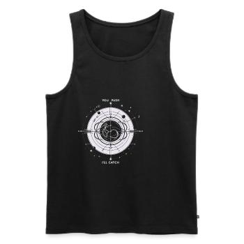 You Push I'll Catch 14 - Men's Premium Organic Tank Top - black - Front - AI Model Male 178 light (178cm)