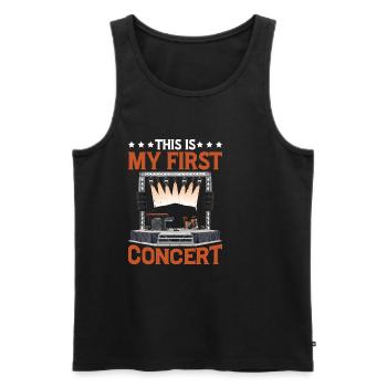 C’est mon premier concert 85 - Débardeur bio Premium Homme - noir - Devant - Michal (187cm)