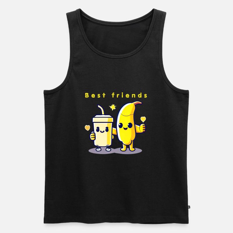 Beste Freunde - Männer Premium Bio Tank Top - Schwarz
