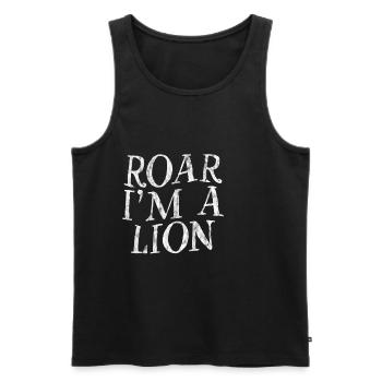 Roar I'm A Lion 3 - Men's Premium Organic Tank Top - black - Front - AI Model Male 178 light (178cm)
