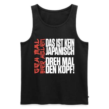 Das ist kein Japanisch Geh mal Bier holen Malle - Männer Premium Bio Tank Top - Schwarz - Vorne - AI Model Male 178 light (178cm)