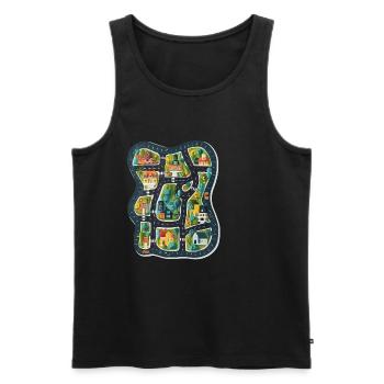 Car Play Mate - Children Give Parent A Massage 2 - Men's Premium Organic Tank Top - black - Front - AI Model Male 178 light (178cm)