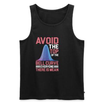 Avoid Top Of The Bell Curve, Everyone Is Mean - Männer Premium Bio Tank Top - Schwarz - Vorne - AI Model Male 178 light (178cm)