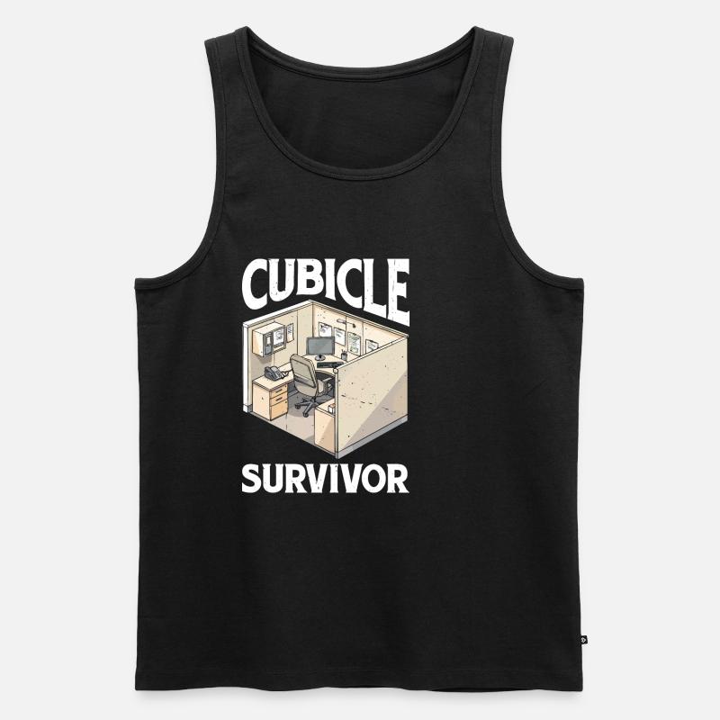 Cubicle Survivor 2 - Männer Premium Bio Tank Top - Schwarz