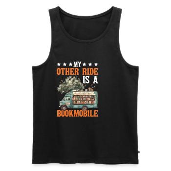 My Other Ride Is A Bookmobile 2 - Men's Premium Organic Tank Top - black - Front - Michal (187cm)