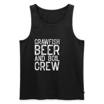 Écrevisses, bière et Crew 3 - Débardeur bio Premium Homme - noir - Devant - Michal (187cm)