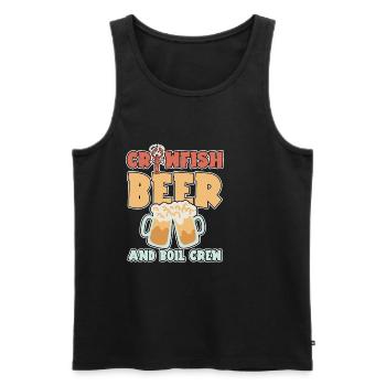 Écrevisses, Bière Et Boil Crew 4 - Débardeur bio Premium Homme - noir - Devant - Michal (187cm)