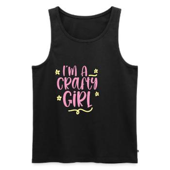 I'm A Crafty Girl 2 - Männer Premium Bio Tank Top - Schwarz - Vorne - AI Model Male 178 light (178cm)