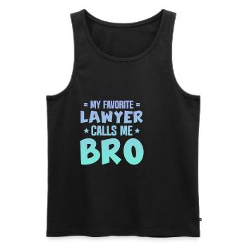 Mon avocat préféré m’appelle Bro 4 - Débardeur bio Premium Homme - noir - Devant - Michal (187cm)