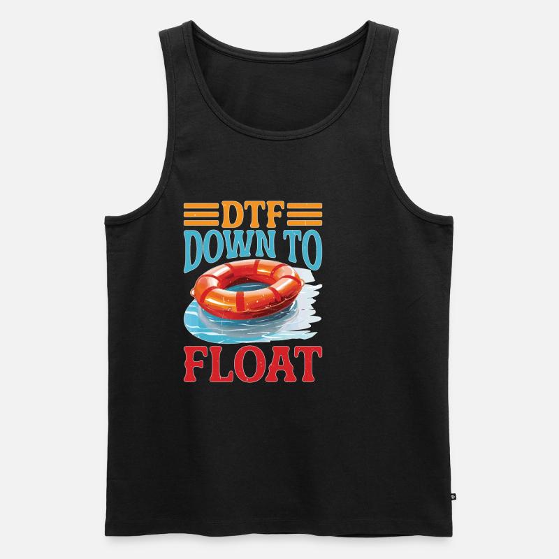 DTF Down To Float - Männer Premium Bio Tank Top - Schwarz