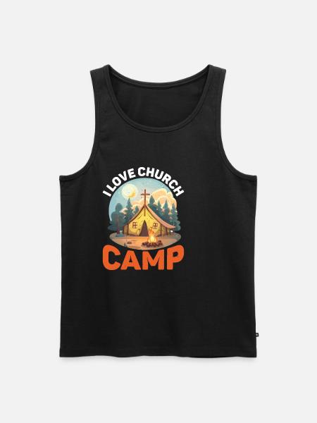 I Love Church Camp 2 - Men's Premium Organic Tank Top - black