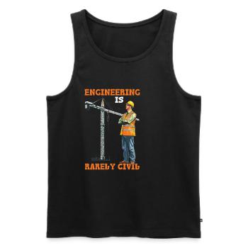 Engineering Is Rarely Civil 5 - Männer Premium Bio Tank Top - Schwarz - Vorne - Michal (187cm)