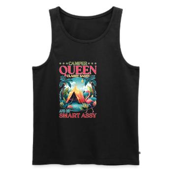 Camper Queen Classy Sassy Et Bit Smart Assy - Débardeur bio Premium Homme - noir - Devant - Michal (187cm)