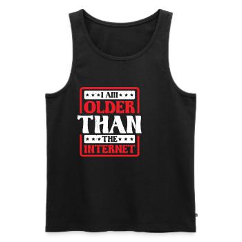 I Am Older Than The Internet 5 - Men's Premium Organic Tank Top - black - Front - AI Model Male 178 light (178cm)